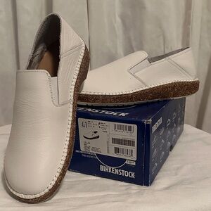 Birkenstock White Leather Men's /womens Loafers Callen